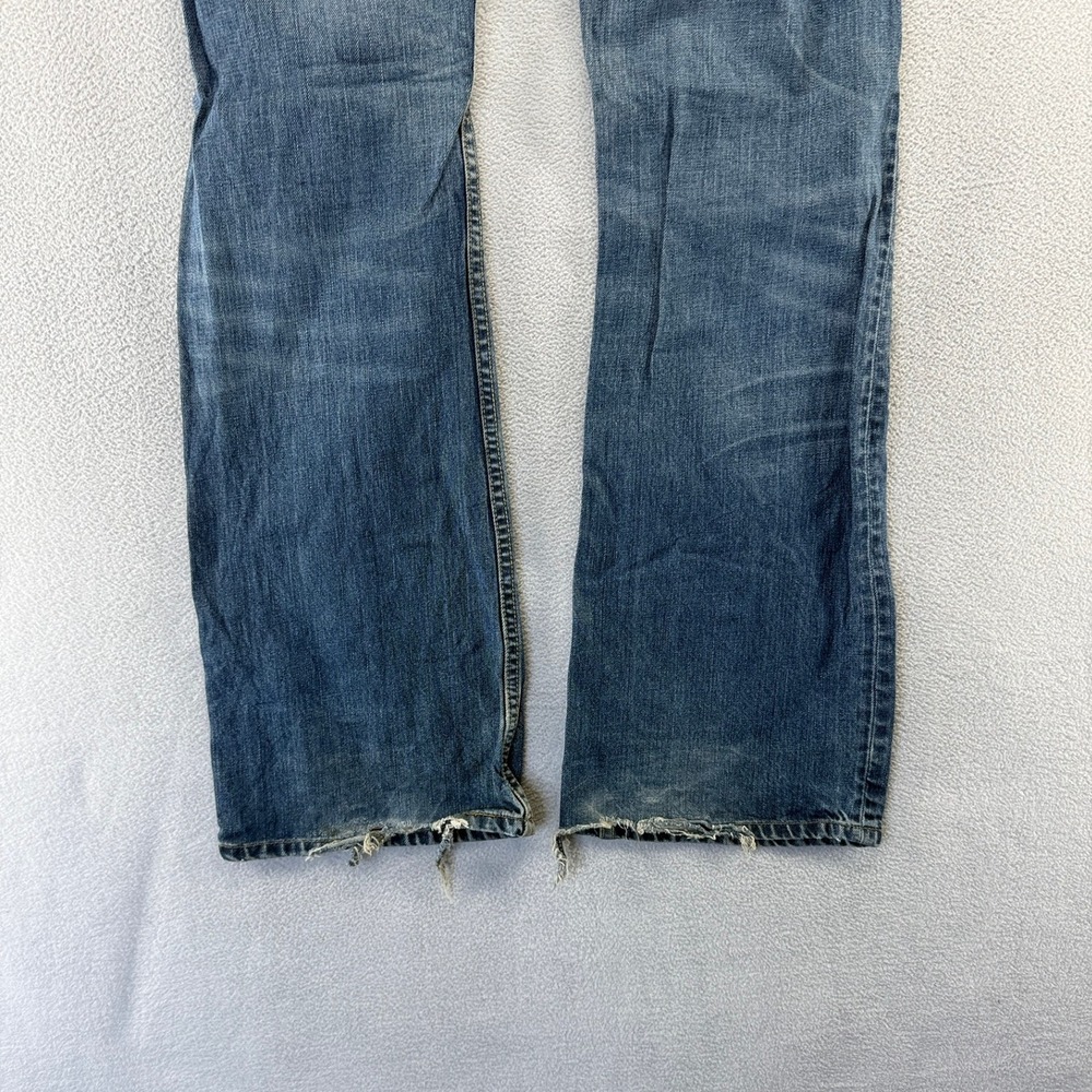 Vintage Levis Jeans Mens 33x34 Blue 512 Bootcut Denim Whisker Faded Baggy y2k - Picture 8 of 12
